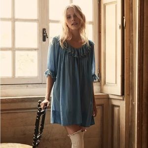 Doen Chateau Nightgown Medallion Blue